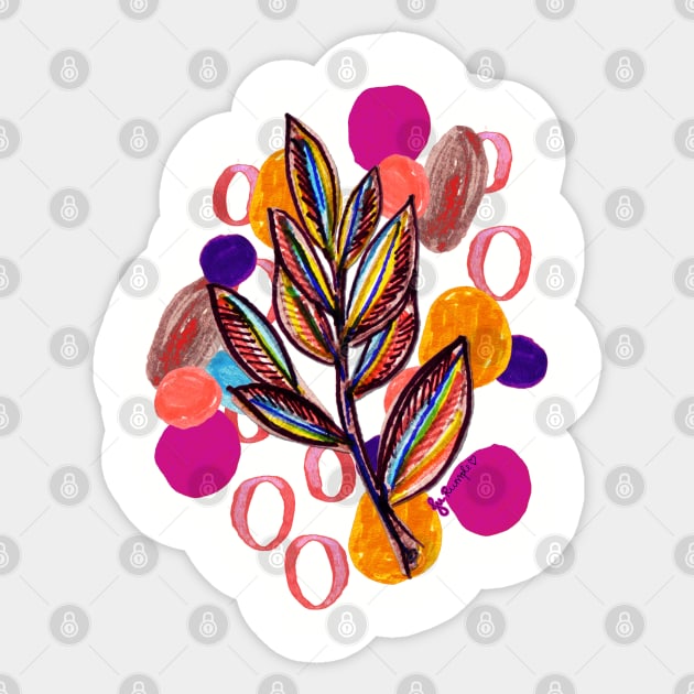 confetti & leaves Sticker by jurumple